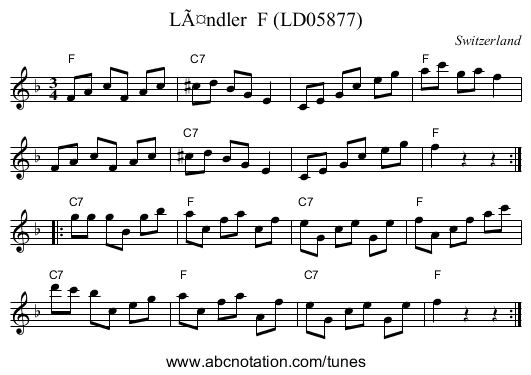 LÃ¤ndler  F (LD05877) - staff notation