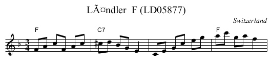 LÃ¤ndler  F (LD05877) - staff notation