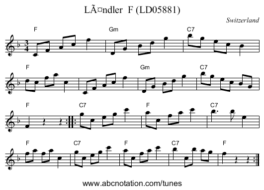 LÃ¤ndler  F (LD05881) - staff notation