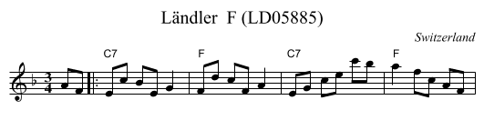 Ländler  F (LD05885) - staff notation