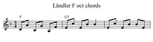 Ländler F oct chords - staff notation