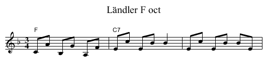 Ländler F oct - staff notation