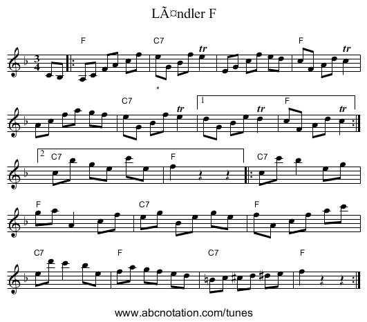 LÃ¤ndler F - staff notation