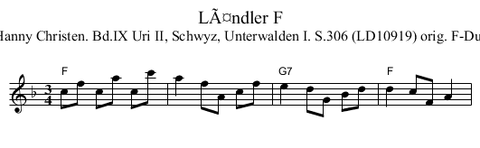 LÃ¤ndler F - staff notation