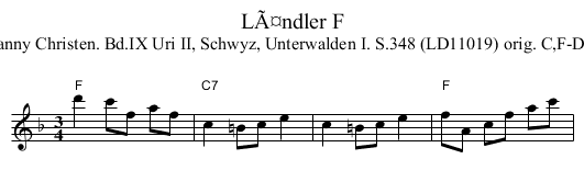 LÃ¤ndler F - staff notation