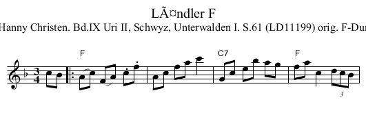 LÃ¤ndler F - staff notation