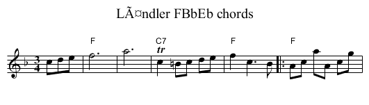LÃ¤ndler FBbEb chords - staff notation