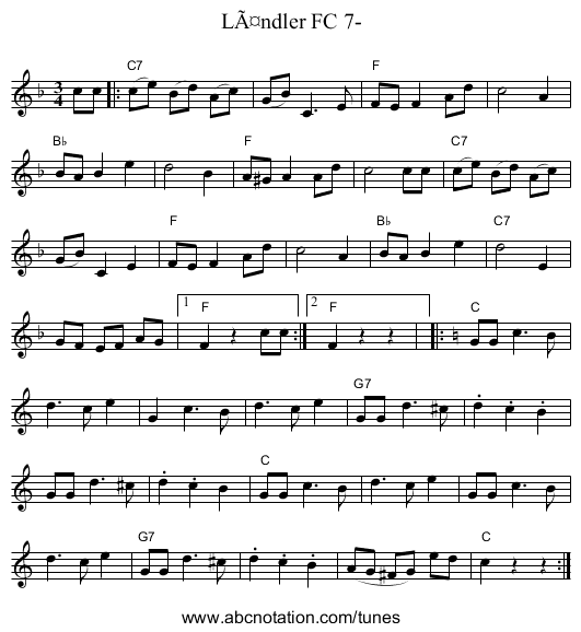 LÃ¤ndler FC 7- - staff notation