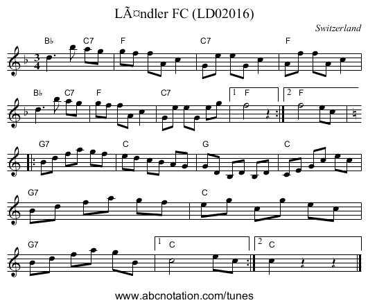 LÃ¤ndler FC (LD02016) - staff notation