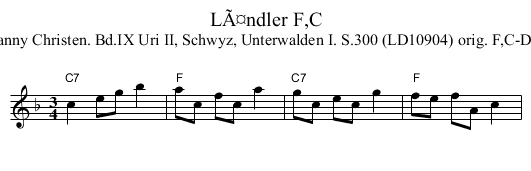 LÃ¤ndler F,C - staff notation
