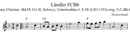 L&auml;ndler FCBb - staff notation