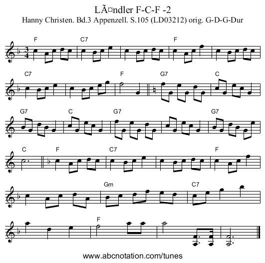 LÃ¤ndler F-C-F -2 - staff notation