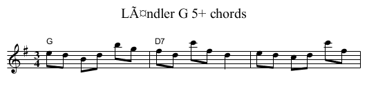 LÃ¤ndler G 5+ chords - staff notation