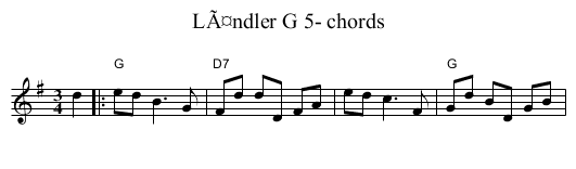 LÃ¤ndler G 5- chords - staff notation