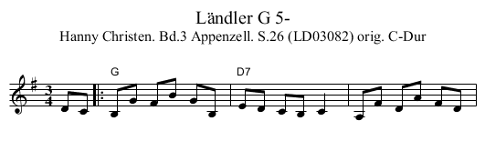 Ländler G 5- - staff notation