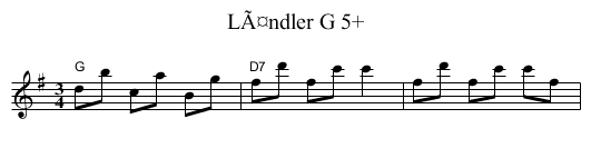LÃ¤ndler G 5+ - staff notation