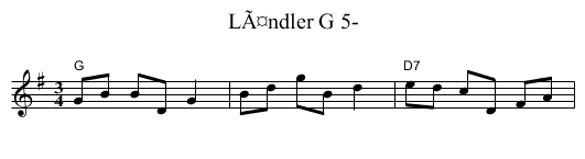 LÃ¤ndler G 5- - staff notation