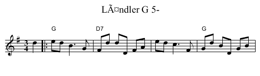 LÃ¤ndler G 5- - staff notation