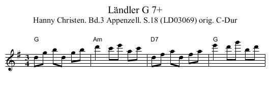 Ländler G 7+ - staff notation