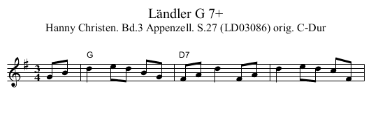 Ländler G 7+ - staff notation