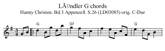 LÃ¤ndler G chords - staff notation