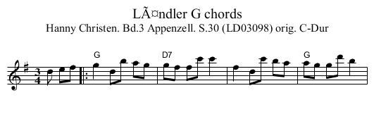 LÃ¤ndler G chords - staff notation