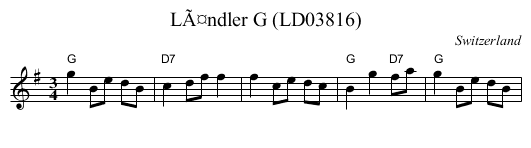 LÃ¤ndler G (LD03816) - staff notation
