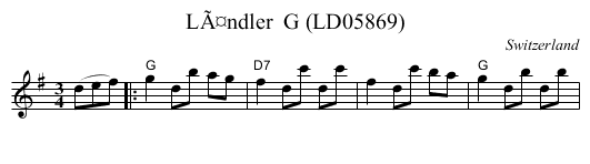 LÃ¤ndler  G (LD05869) - staff notation