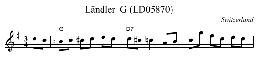 Ländler  G (LD05870) - staff notation