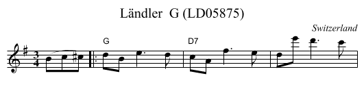 Ländler  G (LD05875) - staff notation