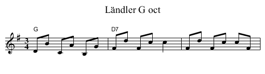 Ländler G oct - staff notation