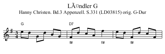 LÃ¤ndler G - staff notation