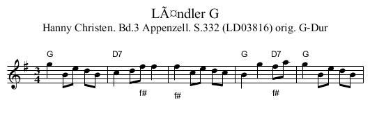 LÃ¤ndler G - staff notation