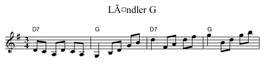 LÃ¤ndler G - staff notation
