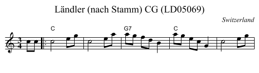 L&auml;ndler (nach Stamm) CG (LD05069) - staff notation