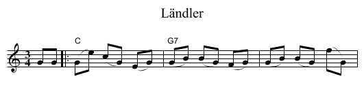 Ländler - staff notation