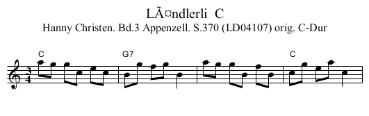 LÃ¤ndlerli  C - staff notation