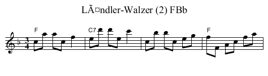 LÃ¤ndler-Walzer (2) FBb - staff notation