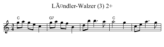 LÃ¤ndler-Walzer (3) 2+ - staff notation