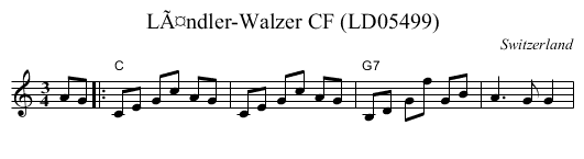 LÃ¤ndler-Walzer CF (LD05499) - staff notation