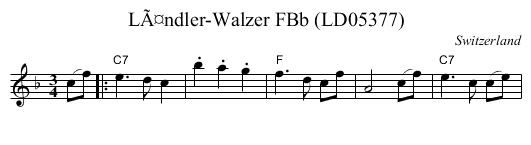 LÃ¤ndler-Walzer FBb (LD05377) - staff notation
