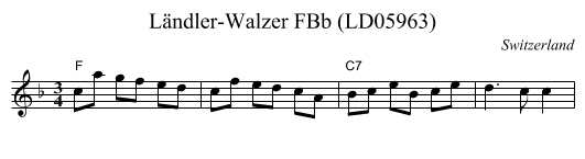 Ländler-Walzer FBb (LD05963) - staff notation