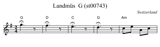 Landmüs  G (st00743) - staff notation