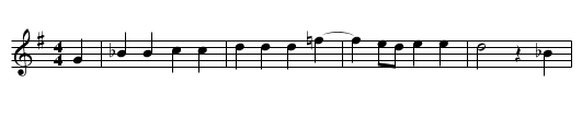 Landsknecht als Schlemmer - staff notation