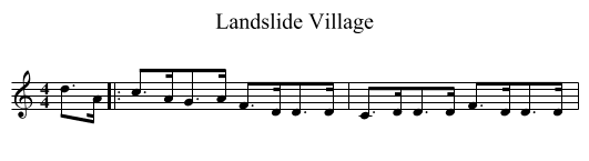 Landslide Village - staff notation