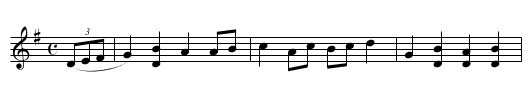 Langdaddle - staff notation