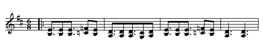 Langdans - staff notation