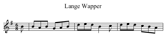 Lange Wapper - staff notation