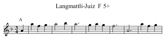 Langmattli-Juiz  F 5+ - staff notation