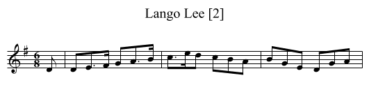 Lango Lee [2] - staff notation